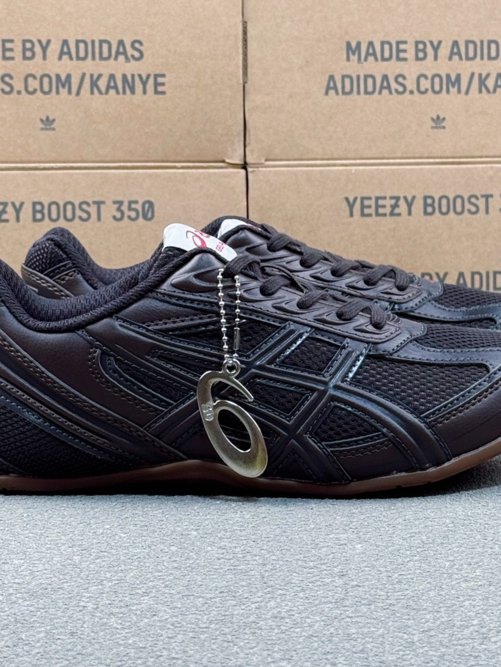 Asics Womens Black Mesh Low-Top Sneakers